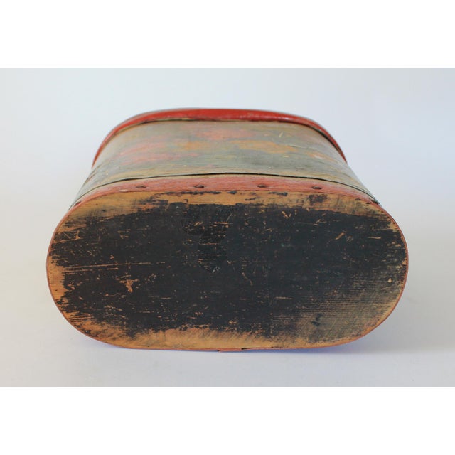 Antique Leather Wrapped Floral Wastebasket For Sale - Image 11 of 11