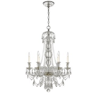 One-Tier Crystal Chandelier by Ralph Lauren For Sale