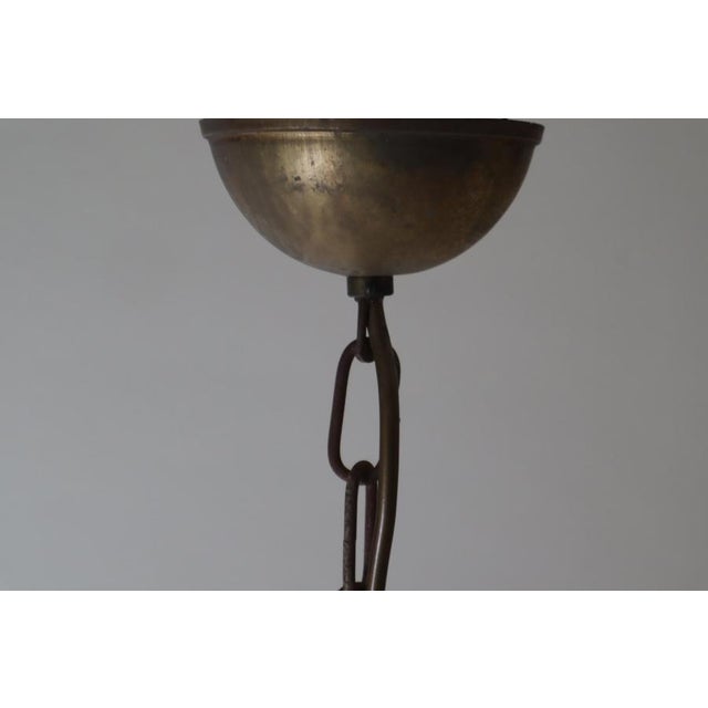 Hollywood Regency Flower Basket Chandelier with Amber Color Crystals, 1950s For Sale - Image 3 of 18