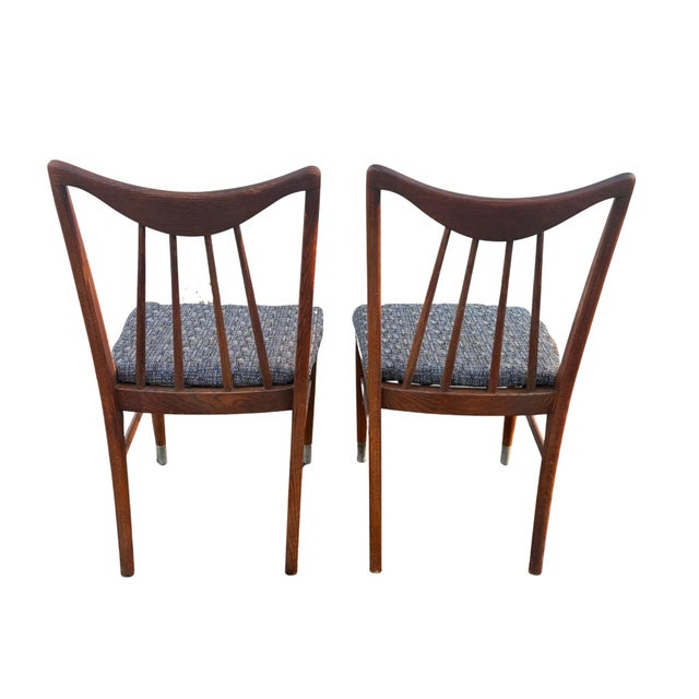 Keller Furniture 1960s Attributed Keller “Valkerie Ii” Oak Dining Chairs, Pair For Sale - Image 4 of 9