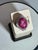 Vintage 21 Ct Star Oval Natural Ruby Cabochon & 2.45 Ct Diamond Ring , Platinum For Sale - Image 18 of 18