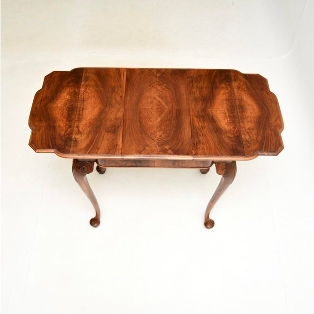 Brown Figured Walnut Occasional Side Table, 1920s For Sale - Image 8 of 11