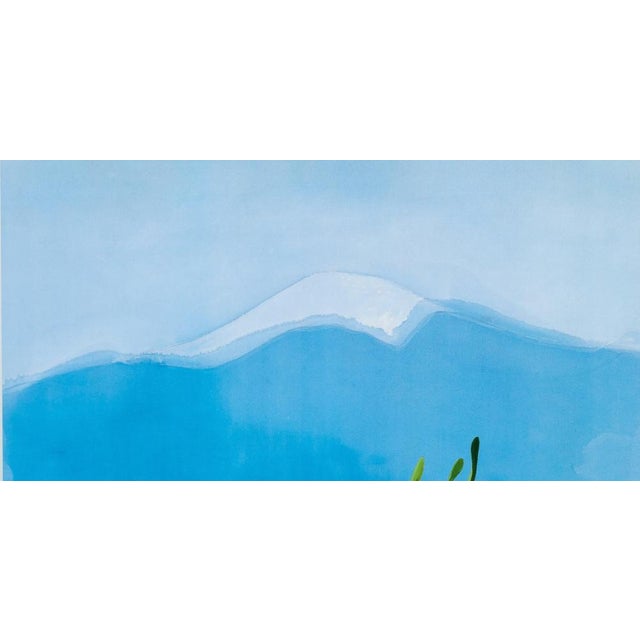 Mont Fuji and Flowers Poster after David Hockney For Sale - Image 4 of 6