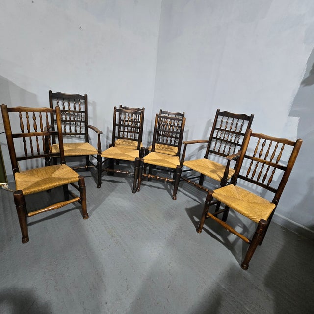 Harlequin Kitchen Dining Chairs, 1880, Set of 8 For Sale - Image 12 of 16