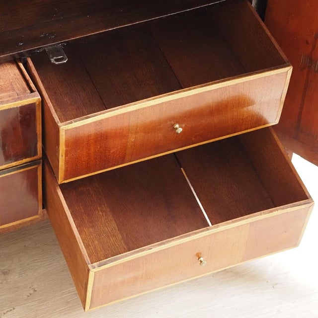 French Secretaire in Mahogany and Marble For Sale - Image 16 of 18