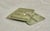 Vintage set of 2 Texas Dallas Ware plate trays in an olive green confetti pattern with six divided compartments. Made of...