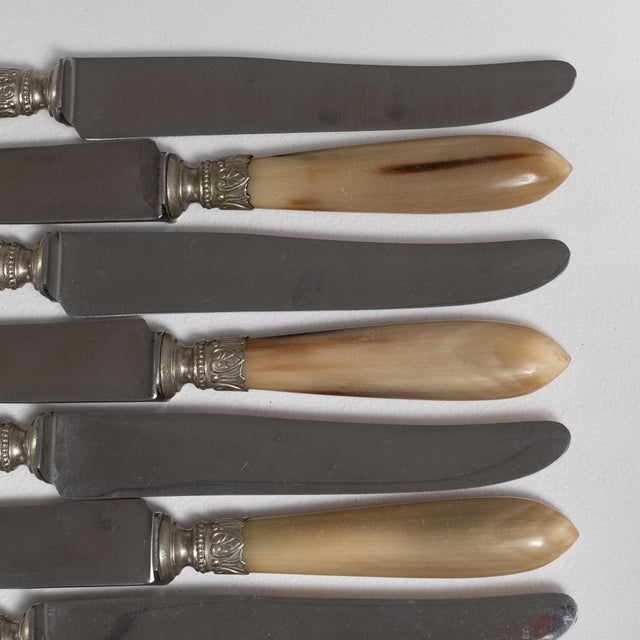 Metal Mid 20th Century France Ivory Silver Serving Utensil For Sale - Image 7 of 17