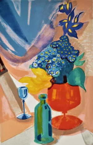 Georges Lambert, Nature Morte a la Bouteille ((Still Life with Bottle), Circa 1975