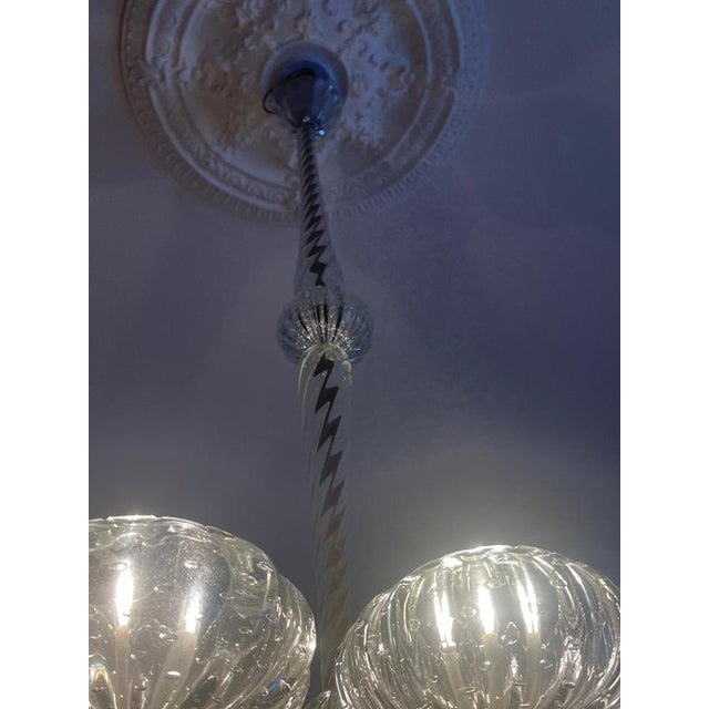 Murano Glass Chandelier attributed to Barovier & Toso, 1940s For Sale - Image 17 of 18