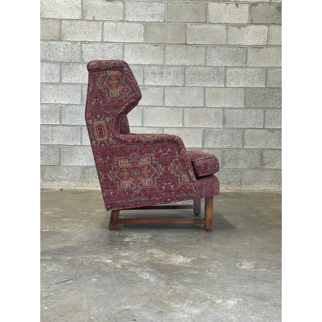 Mid-Century Modern 1950s Edward Wormley for Dunbar Attributed Janus Wingback Chair For Sale - Image 3 of 11