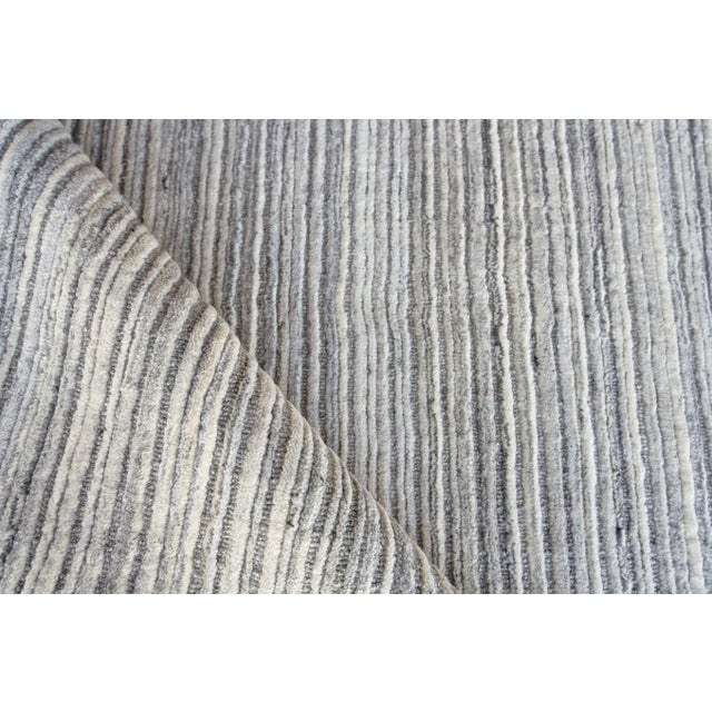 Exquisite Rugs Exquisite Rugs Rossini Handmade Nylon & PET Yarn Ivory/Gray Rug-10'X14' For Sale - Image 4 of 7