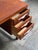 Brown Vintage Danish Teak Executive Desk Mid Century Modern Writing Desk Finished Back Office Desk For Sale - Image 8 of 10