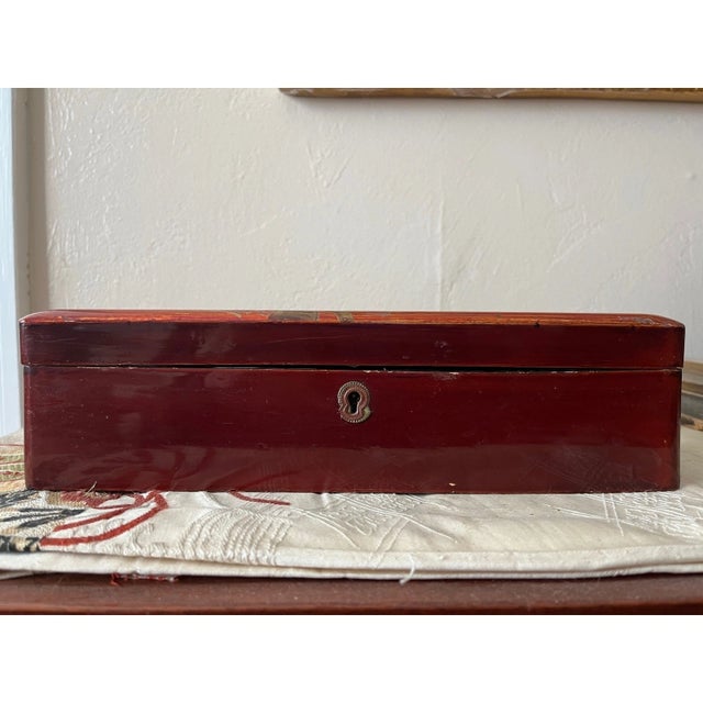 Late 19th Century Antique 14" Japanese Meiji Maki-e Lacquer Fubako Document Box Bird & Blossoms For Sale - Image 5 of 10