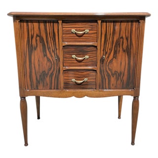 1940s French Art Deco Exotic Macassar Ebony Dry Bars or Buffet For Sale