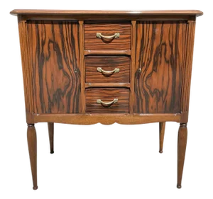 1940s French Art Deco Exotic Macassar Ebony Dry Bars or Buffet