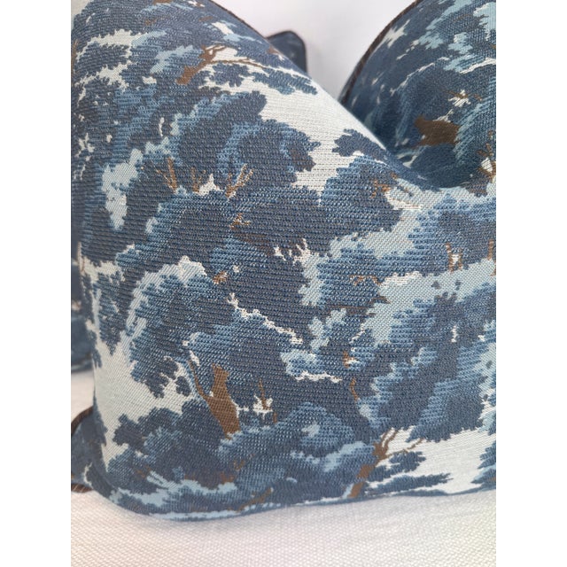Single 22" pillow covered in Anna Elizabeth for Greenhouse Fabrics #S7239 in baltic tapestry fabric. These pillows are...