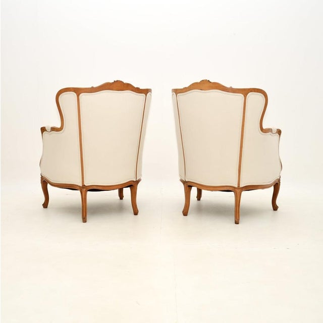 Set of French Walnut Chairs, 1930s, Set of 2 For Sale - Image 4 of 12