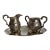 Mid 20th Century Sterling Silver Tray With Milk and Sugar Bowl - Set of 3 For Sale