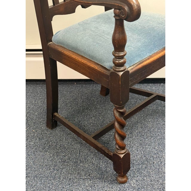 Early 20th Century Barley Twist Carved Dining Chairs - Set of 4 For Sale In New York - Image 6 of 12
