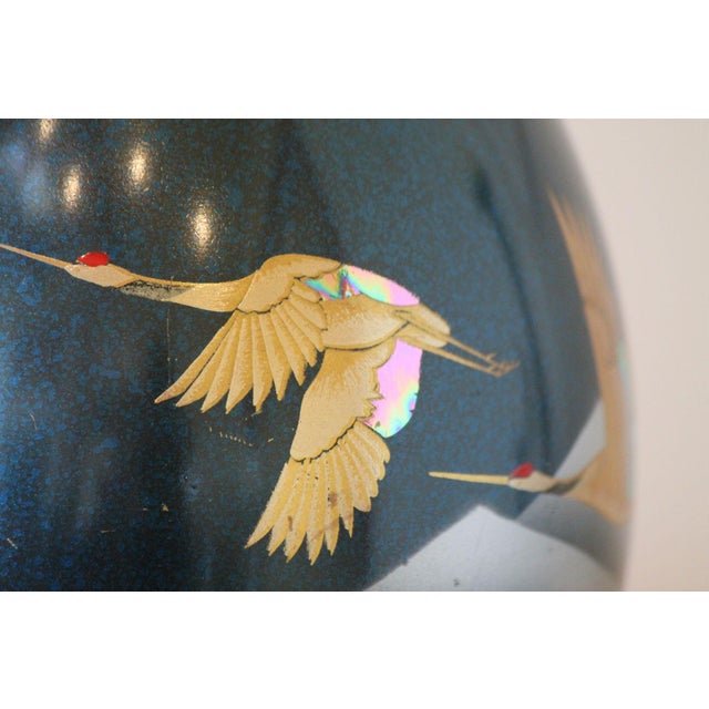 Mid 20th Century Beautiful, Elegant Vintage Japanese Houn-Style Takaoka Cast Bronze Vase For Sale - Image 5 of 11