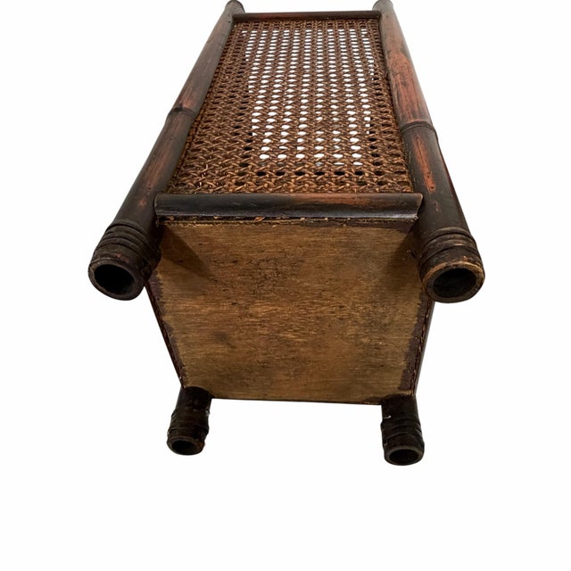 Late 20th Century Vintage Bamboo and Cane Umbrella Stand For Sale - Image 5 of 7