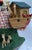 This vintage fabric mâché Santa is busy finishing up a toy Noah's ark, complete with lots of animals. In his carpenter...