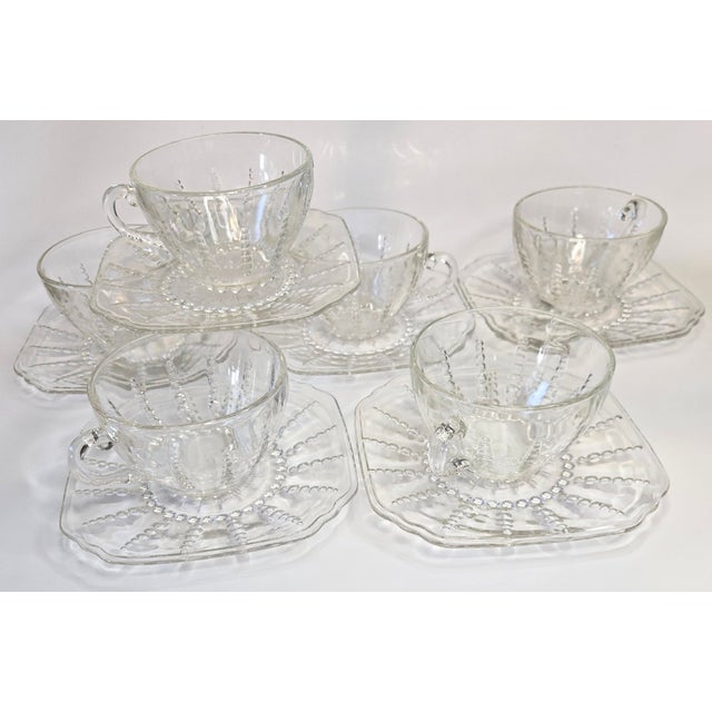 Vintage Coastal Starburst Teaset- Set of Twelve For Sale - Image 4 of 16