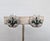 Vintage 1950s Signed Jomaz Pavé Clear Rhinestone & Faux-Sapphire Flower Clip Earrings-2 Pieces For Sale In Philadelphia - Image 6 of 8