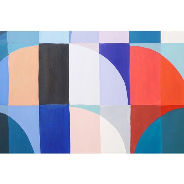 2026, Bauhaus Geometric Painting Diptych, Below the Sea Level, Acrylic Paint on Watercolor Paper by Natalia Roman For Sale - Image 10 of 10
