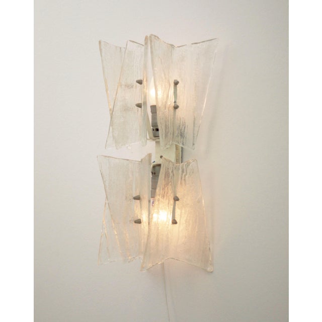 Metal Ice Glass Sconce by J.T. Kalmar for Kalmar, 1960s For Sale - Image 7 of 8