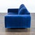 Modern Jason Furniture Modern Blue Velvet Loveseat With Gold Legs For Sale - Image 3 of 7