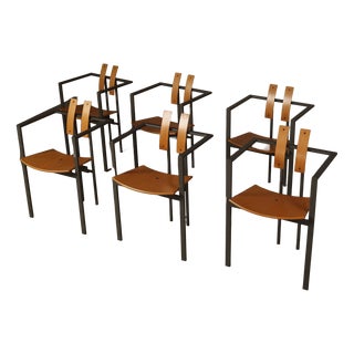 Vintage Trix Armchairs by Karl-Friedrich Förster for KFF, 1980s, Set of 6 For Sale