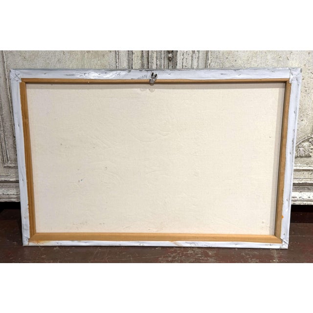 Set of Three Mid-Century Paris Street Scene Oil Paintings Signed Burnett For Sale - Image 14 of 14