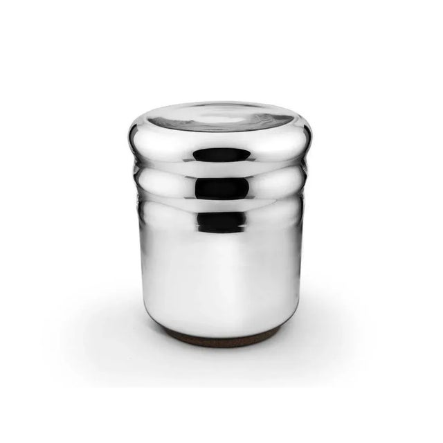 Silver Wave Stool by Haymann Editions Dimensions: D 32 x W 32 x H 38.5 cm. Materials: Blown glass, cork.