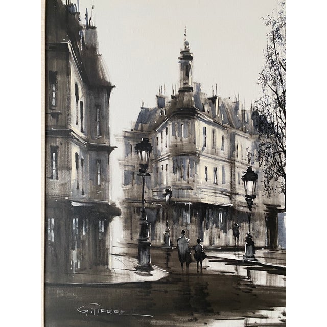 Mid 20th Century Gaston Pierre Original Oil on Canvas Paris Cityscape Painting Framed "Mint" Condition For Sale - Image 11 of 11