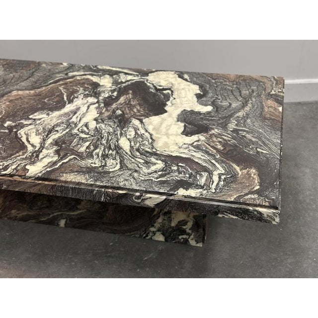 Large Italian Cipollino Ondulato Marble Coffee Table, 1970s For Sale - Image 12 of 14