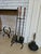 A Vintage MCM Eames Style Wrought Iron Fireplace Tool Set.
