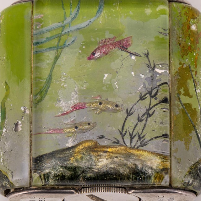 Vintage Tropical Baby Aquarium Table Lighter from Dunhill, 1950s For Sale - Image 10 of 11