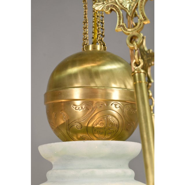 Large Napoleon III French Chandelier in Bronze and Opaline For Sale - Image 9 of 18