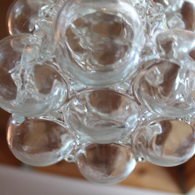 Metal 1970s Bubble Glass Pendant Light For Sale - Image 7 of 8