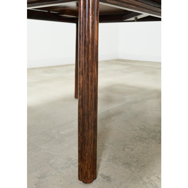 McGuire Organic Modern Rattan and Oak Flip-Top Games Table For Sale - Image 15 of 18