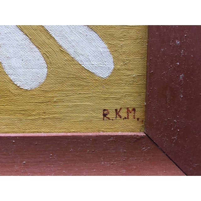 1950s Mid-Century Modern Leaf Acrylic Painting For Sale In New York - Image 6 of 10