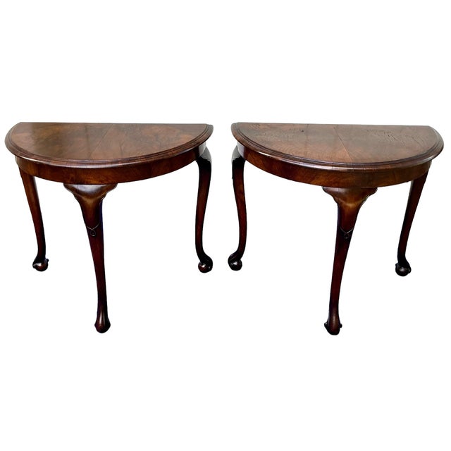 1960s Vintage Demi Lune Table With Three Legs For Sale - Image 11 of 12