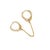 Early 21st Century Gold & Diamond Handcuff Design Earring For Sale - Image 5 of 7