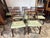 Art Deco Mid 20th Century Set of 8 High Ladder Back Rosewood Tapestry Leg Dining Chairs For Sale - Image 3 of 17