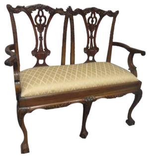 Mahogany Two Seater Settee, 1920s