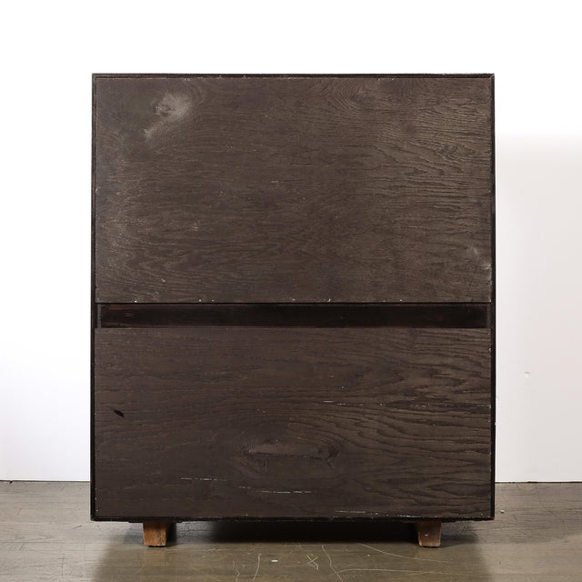 Art Deco Walnut Cabinet With Lucite Pulls & Glass Front by Gilbert Rohde For Sale - Image 17 of 17