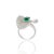 Arts & Crafts Natural Emerald Ring with 1.31 Carats Diamond & Emerald 1.94 Cts in 18k Gold For Sale - Image 3 of 6