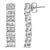 Contemporary 14K White Gold 1 1/3 Cttw Alternating Round And Baguette Diamond Drop Earrings (H-I Color, SI2-I1 Clarity) For Sale - Image 3 of 6