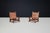 Brutalist Patinated Leather and Wood Easy Chairs, Spain, 1950s A striking pair of mid-20th century easy chairs, crafted in...
